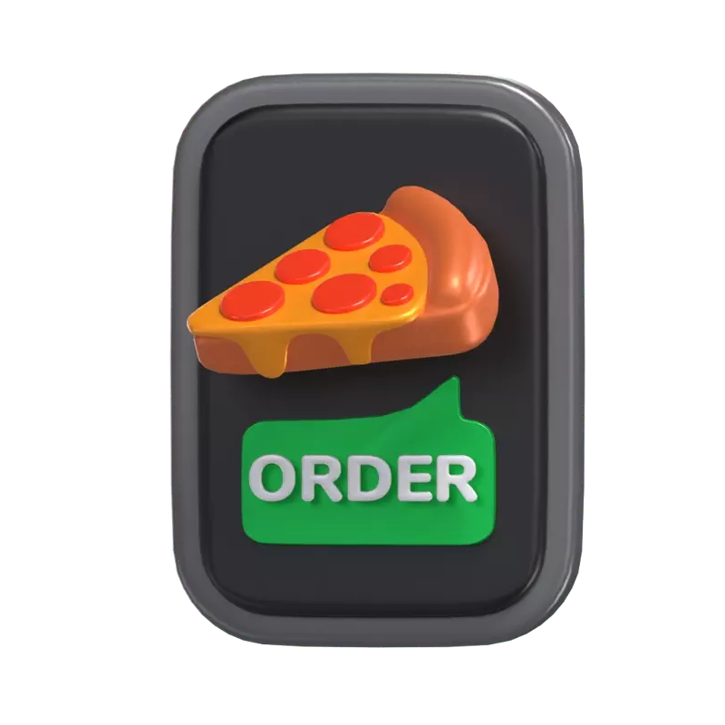 Food Order 3D Graphic