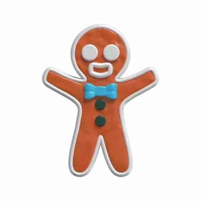 3D Cute Gingerbread Cookies 3D Graphic
