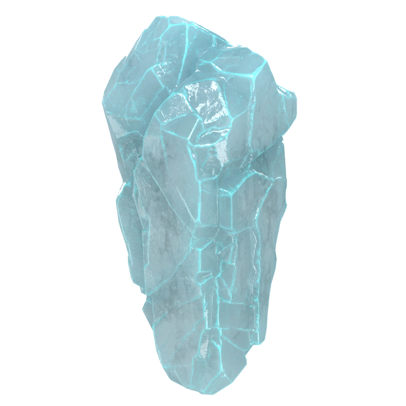 Long Ice Rock 3D Model For Glacial Environment 3D Graphic