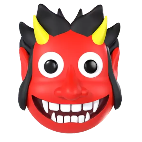 Japanese Ogre Emoji 3d model--0e994a68-72af-48f8-9baf-4a49689d90e3