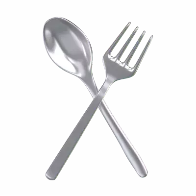Fork Spoon 3D Graphic