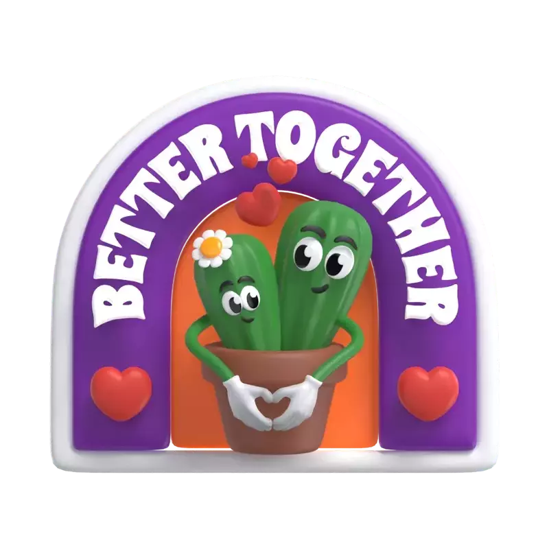 Better Together 3D Graphic