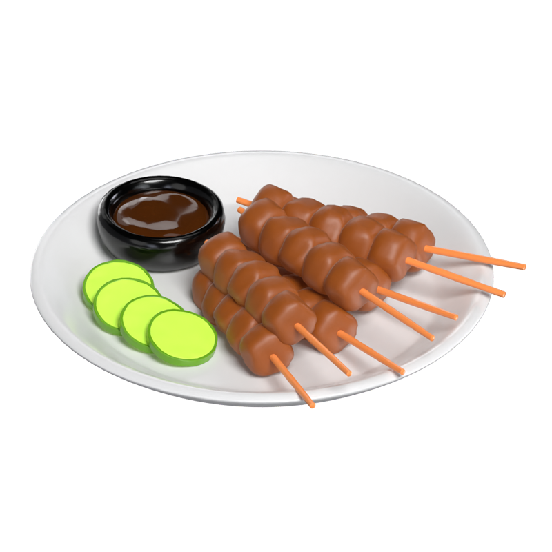 3D Satay Grilled Delight 3D Graphic