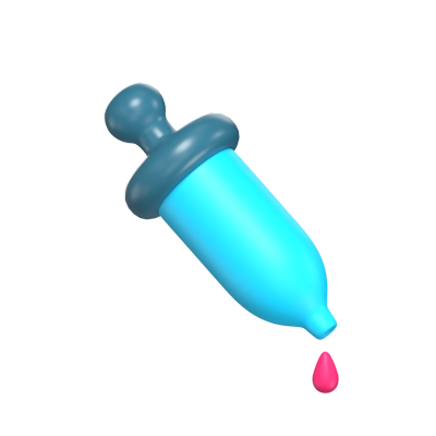 Dropper 3D Icon Model For Science 3D Graphic