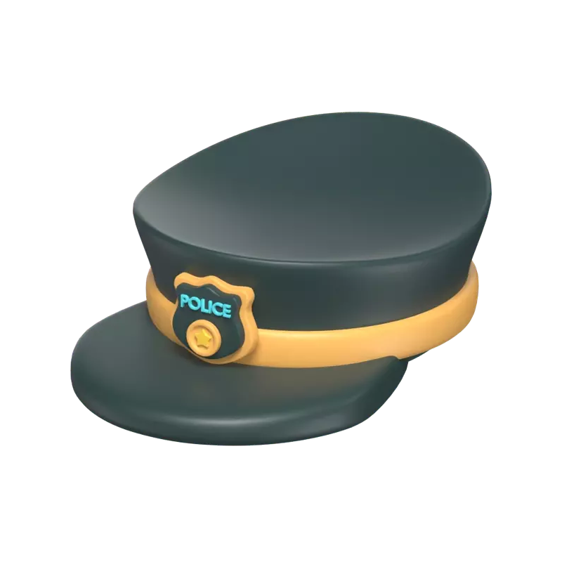 Police Cap 3D Icon Model 3D Graphic