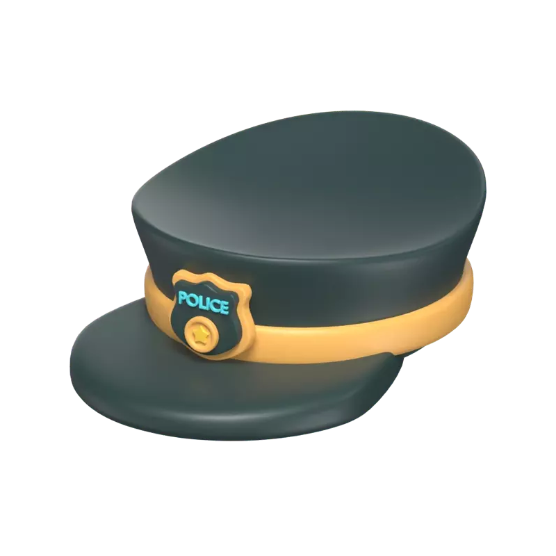 Police Cap 3D Icon Model