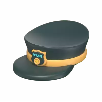 Police Cap 3D Icon Model 3D Graphic