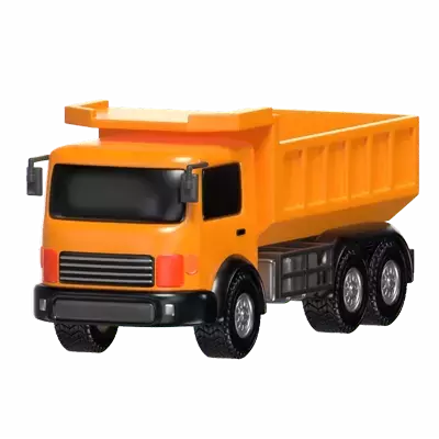 3D Dump Truck Model Heavy Duty Construction Transport 3D Graphic
