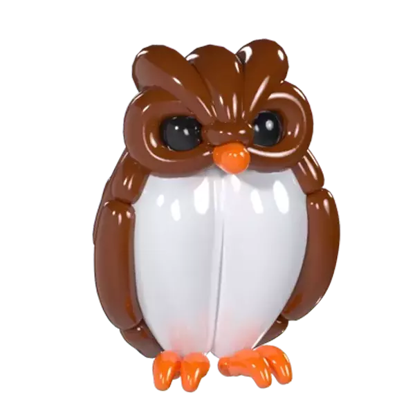 Owl Balloon 3D Graphic
