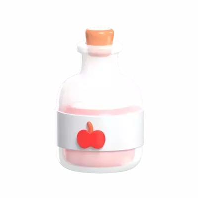 Apple Cider Inside A Bottle 3D Model 3D Graphic