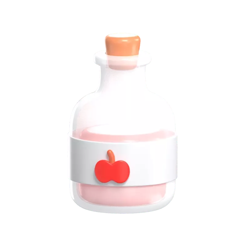 Apple Cider Inside A Bottle 3D Model 3D Graphic