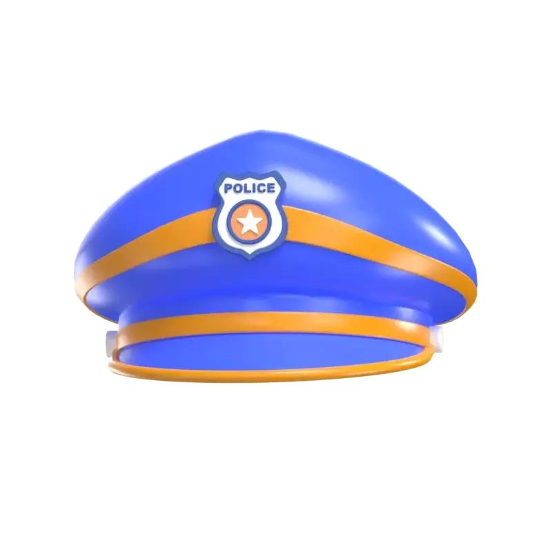 Police Cap 3D Graphic