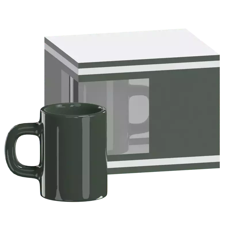 Taza con caja 3D Graphic