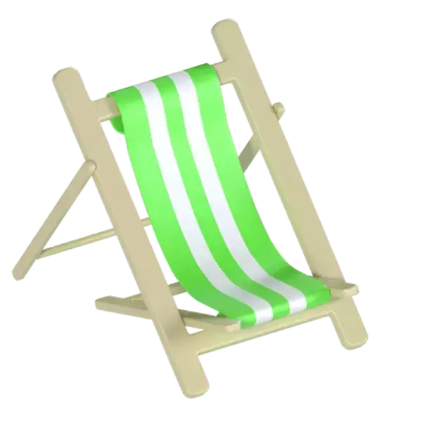 Old Folding Chair 3D Graphic