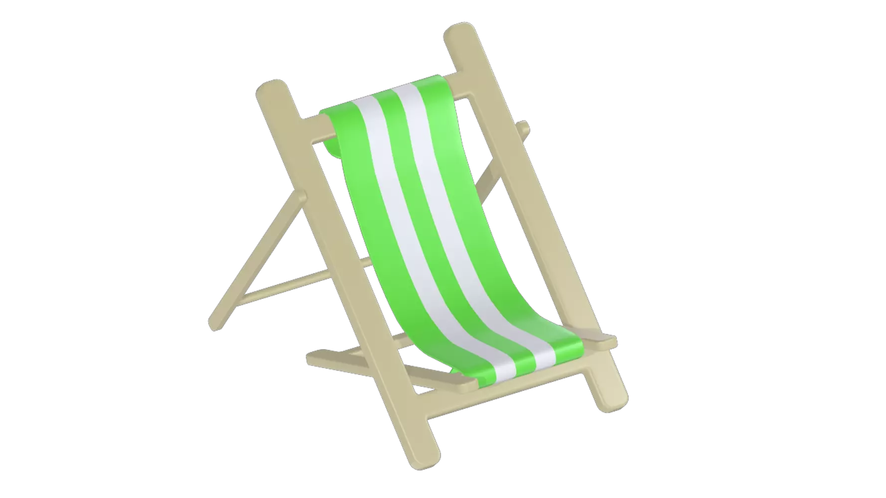 Old Folding Chair 3D Graphic