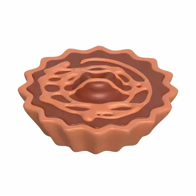 Chocolate Pie With Toppings 3D Model 3D Graphic