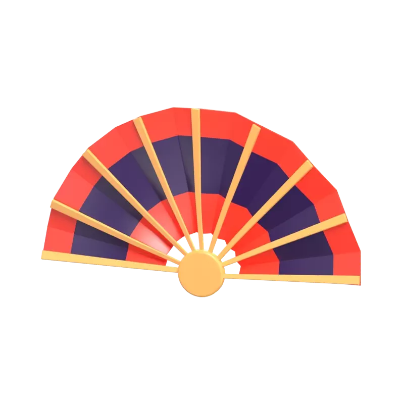 Flamenco Spanish Traditional Fan 3D Icon Model 3D Graphic