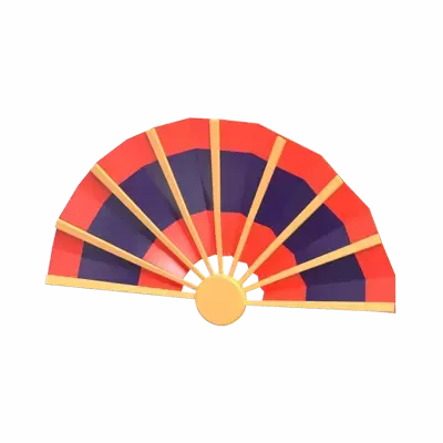 Flamenco Spanisch Traditionelle Fan 3D-Symbol Modell 3D Graphic