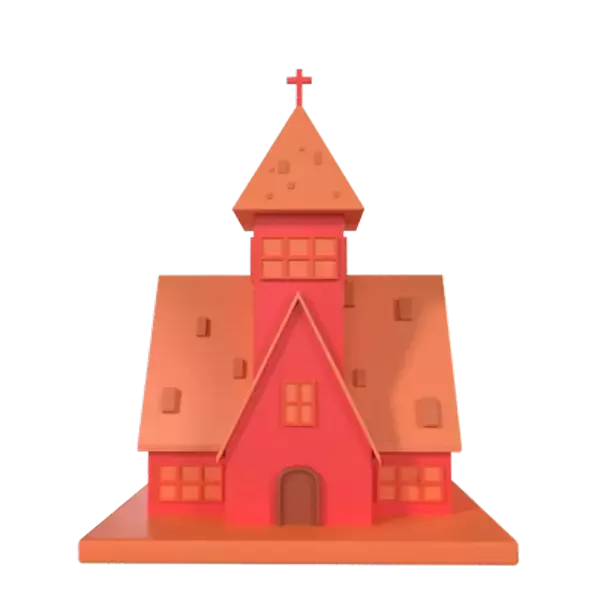 Kirche 3D Graphic