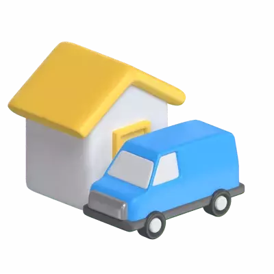 Car In Home 3D Graphic