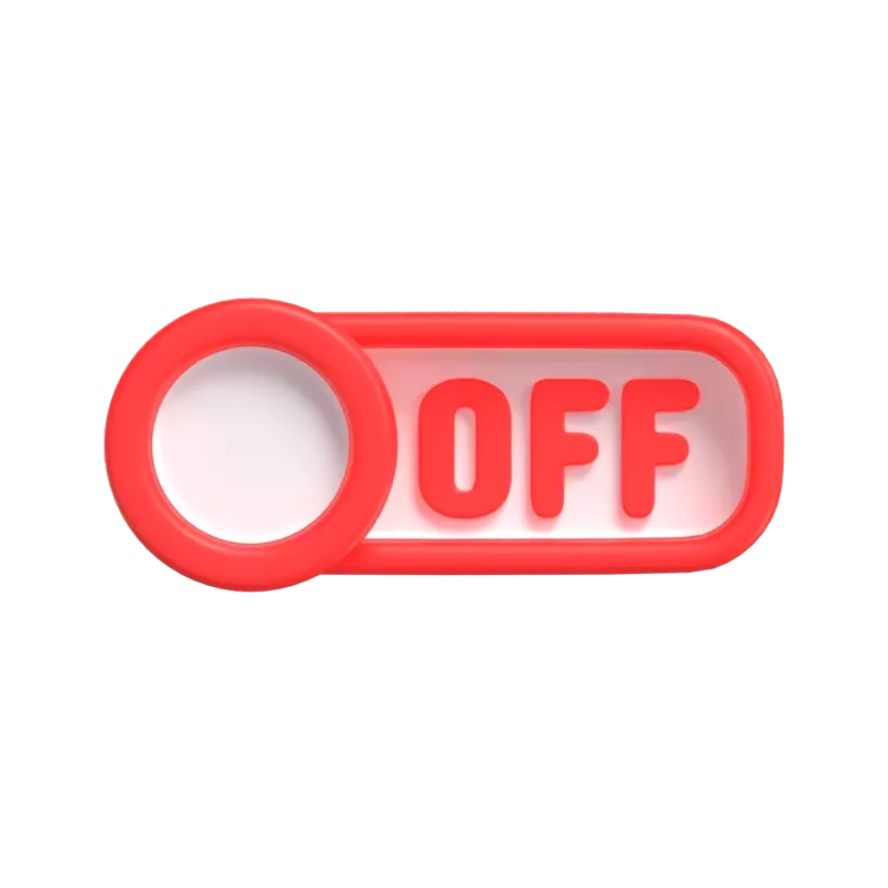 Switch Off 3D Graphic