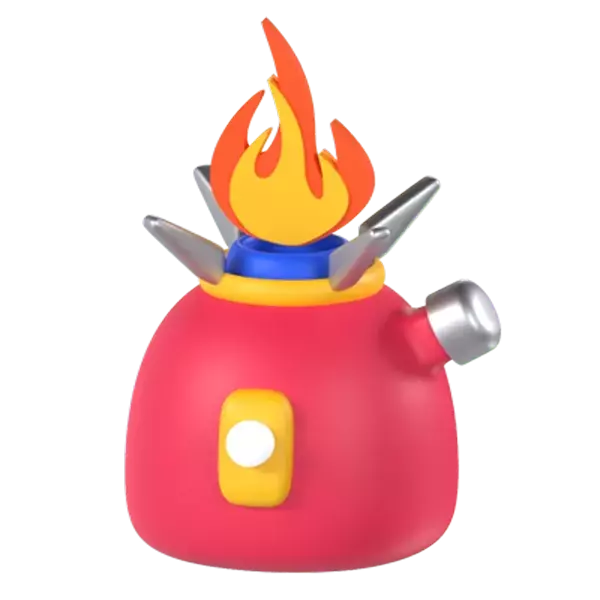 Camping Stove 3D Graphic