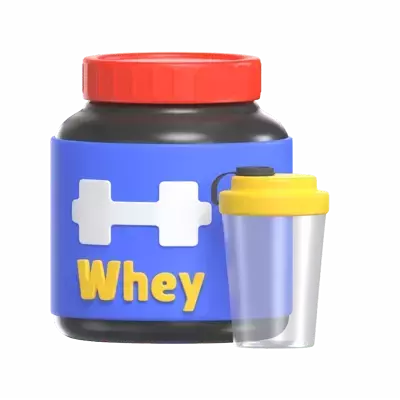 Whey Protein 3D Graphic