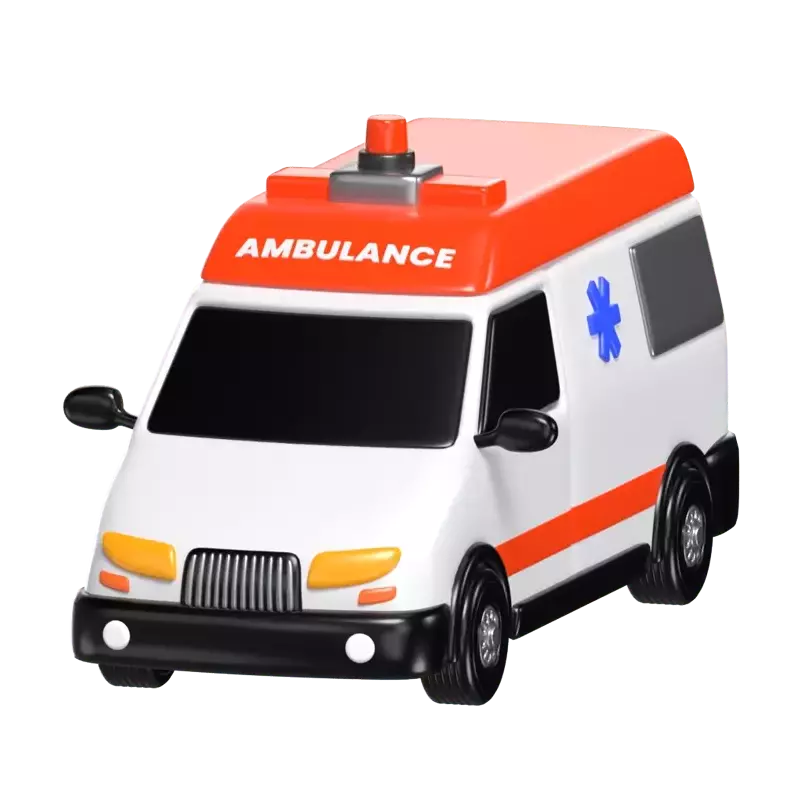 3D Ambulance Model Emergency Response  3D Graphic