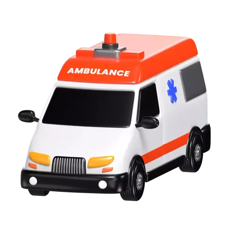 3D-Krankenwagen Modell Emergency Response 3D Graphic