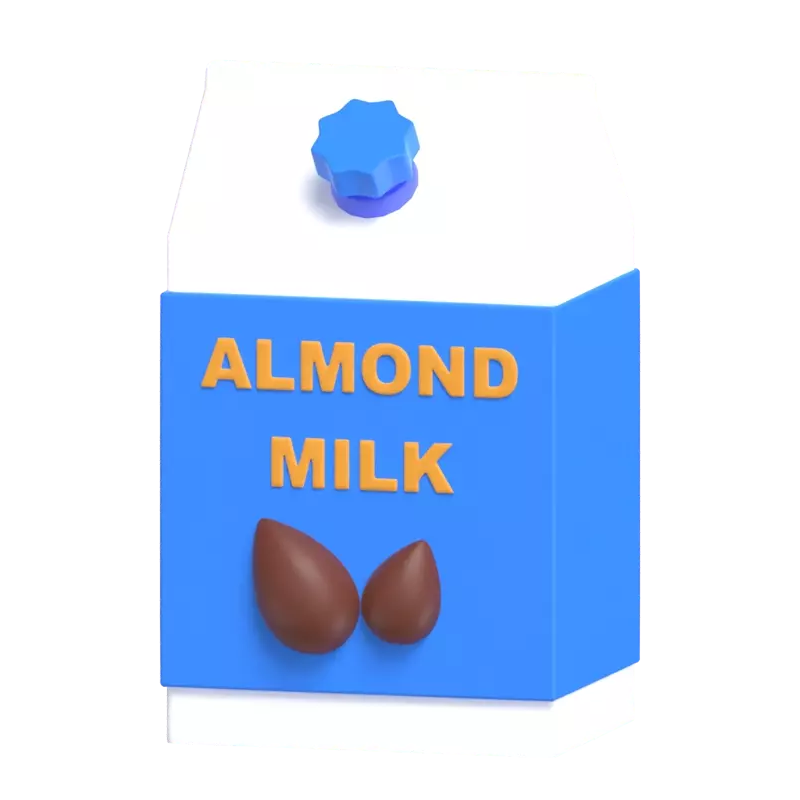 Leche de almendras 3D Graphic