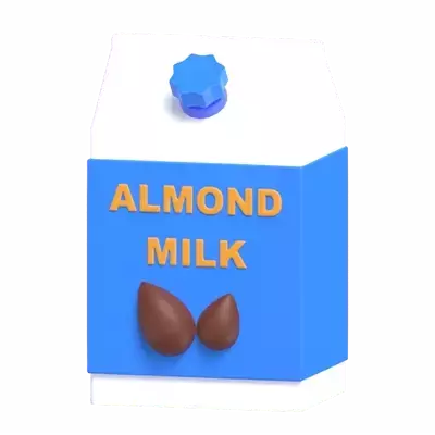 Leche de almendras 3D Graphic