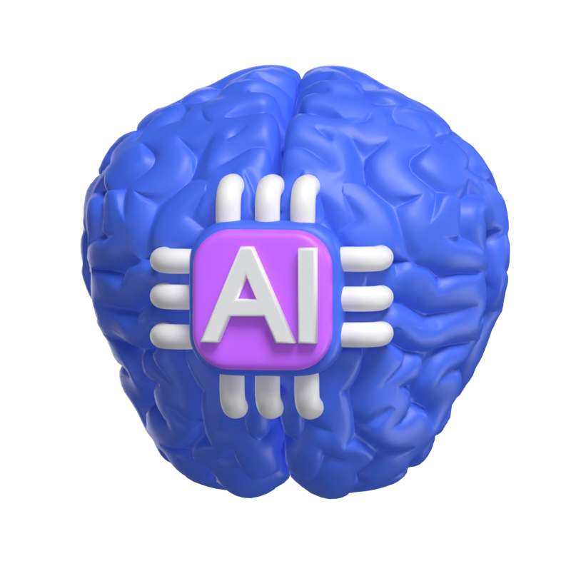 AI Brain Chipset 3D Model 3D Graphic