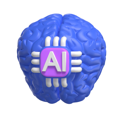 AI Brain Chipset 3D Model 3D Graphic