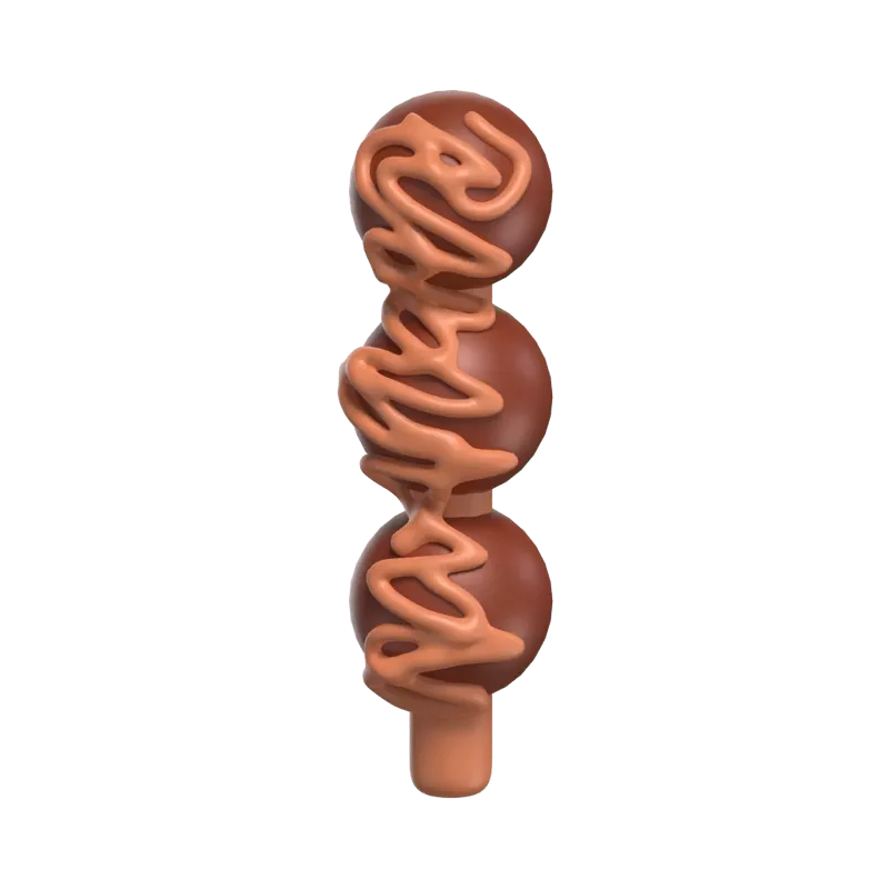 Chocolate Ball Skewers 3D Model 3D Graphic