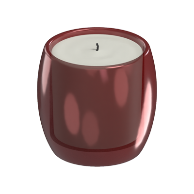 Broad & Round Candle Jar With Single Wick 3D Model 3D Graphic
