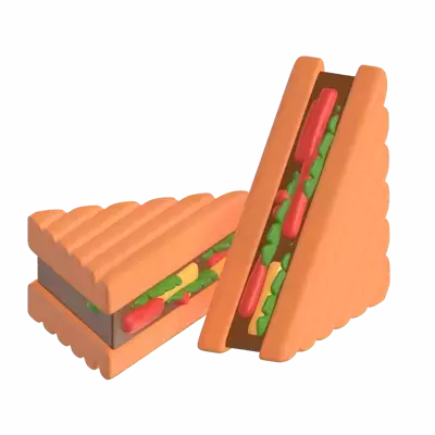 Sandwich 3D Graphic
