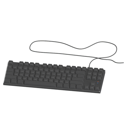 3D Keyboard With Bent Wire Peripheral Component For Computer 3D Graphic