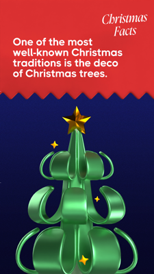 Curious Facts About Christmas Decorate Pine Tree With Sparkling 3D Template
