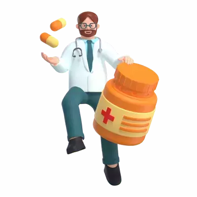 Doctor's Prescription 3D Illustration