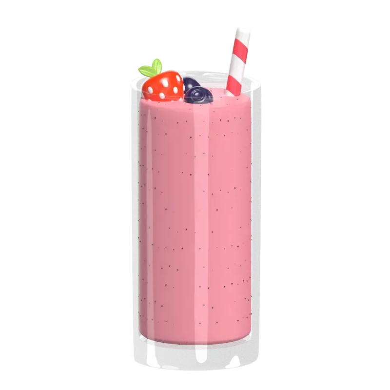  3D Refreshing Smoothie 3D Graphic