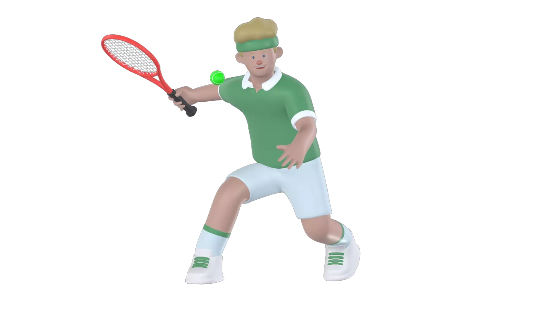 Tennis Player 3D Graphic