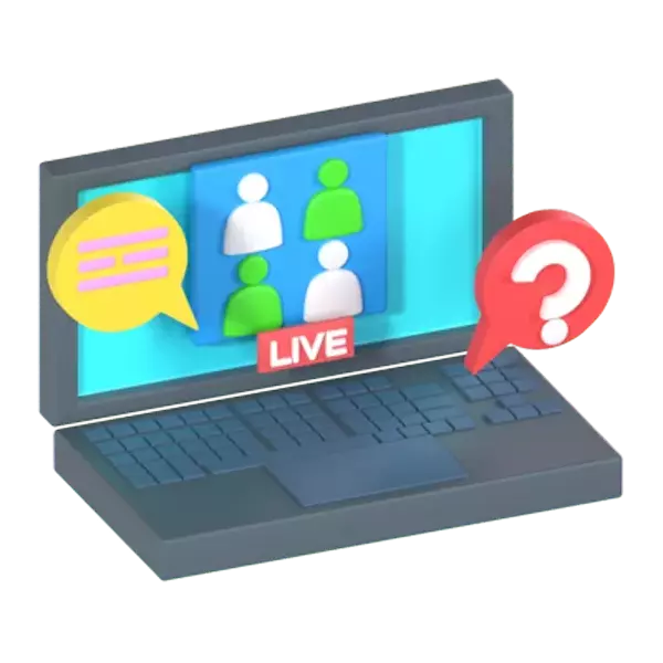 Online Meeting 3D Graphic