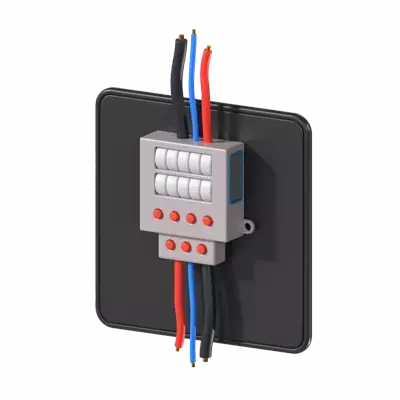Electricity Meter 3D Graphic