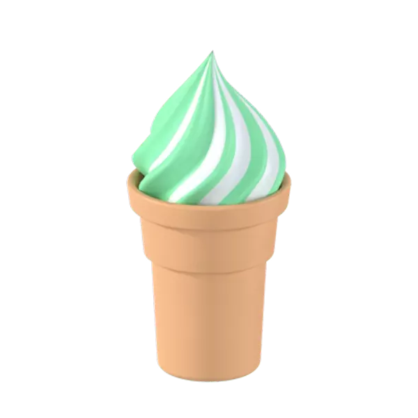 Ice Cream Cone 3D Graphic