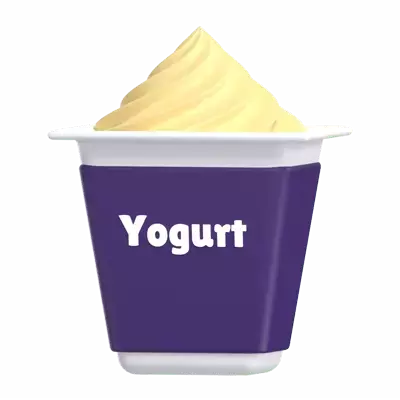 Low Fat Yogurt 3D Graphic