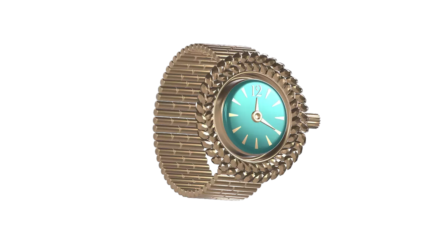 Goldene Uhr 3D Graphic