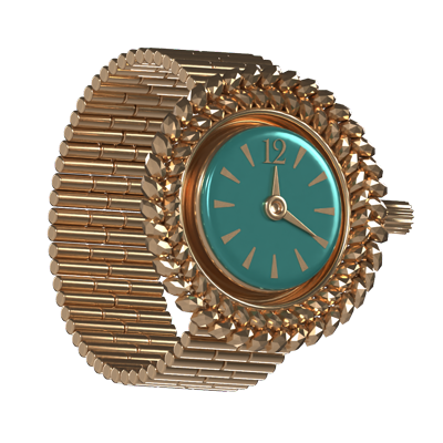 Gold Watch 3D Graphic