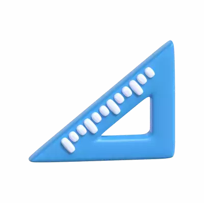 Set Square 3D Model Triangle Ruler For Design And Drafting 3D Graphic