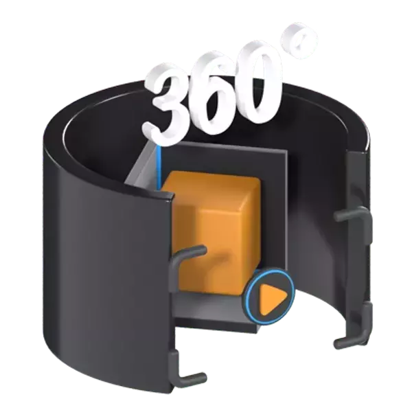 360 Degree Video 3D Graphic