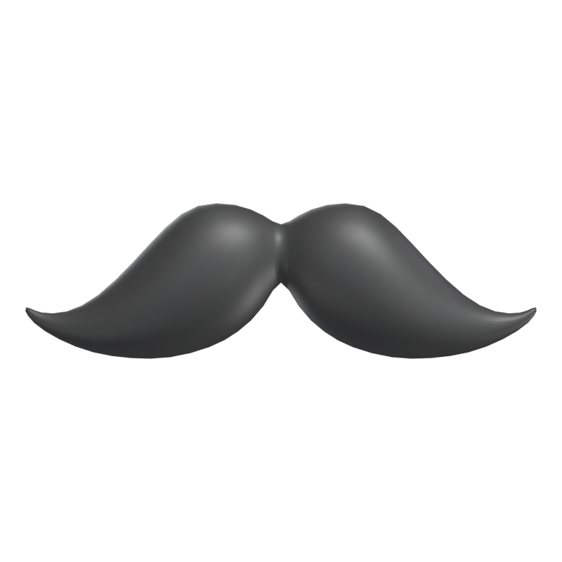 Mustache 3D Icon Model 3D Graphic
